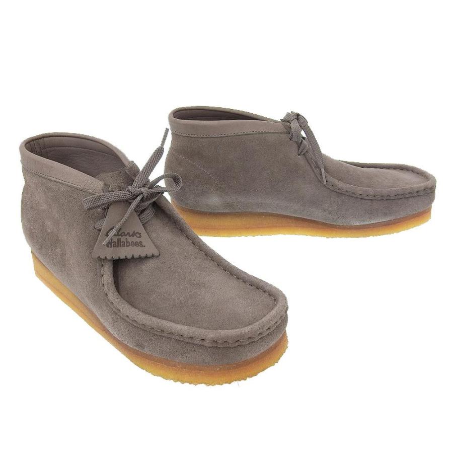 Clarks（クラークス） ワラビー ブーツ 靴 スエード グレー 本物保証