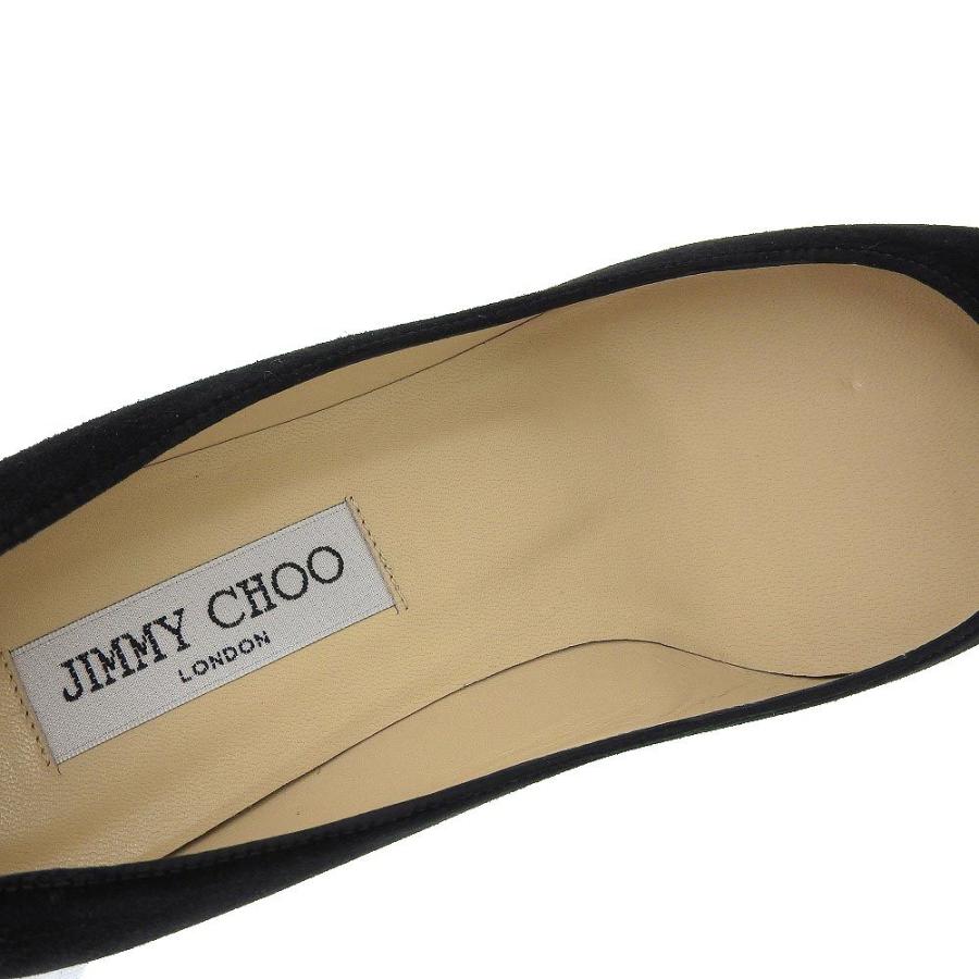JIMMY CHOO（ジミーチュウ） パンプス ヒール 靴 スエード 黒 ブラック