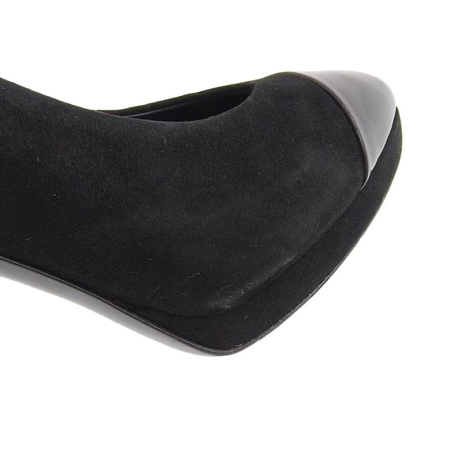 CHANEL シャネル パンプス ヒール ココマーク スエード 黒 CHANEL シャネル パンプス ヒール ココマーク スエード 黒