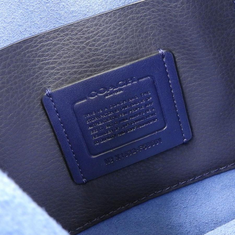 【本物保証】 美品 コーチ COACH  ロゴ ショルダーバッグ クロスボディ ペブルド レザー ダークネイビー F58661 COACH（コーチ） ロゴ ショルダーバッグ クロスボディ ペブルド レザー