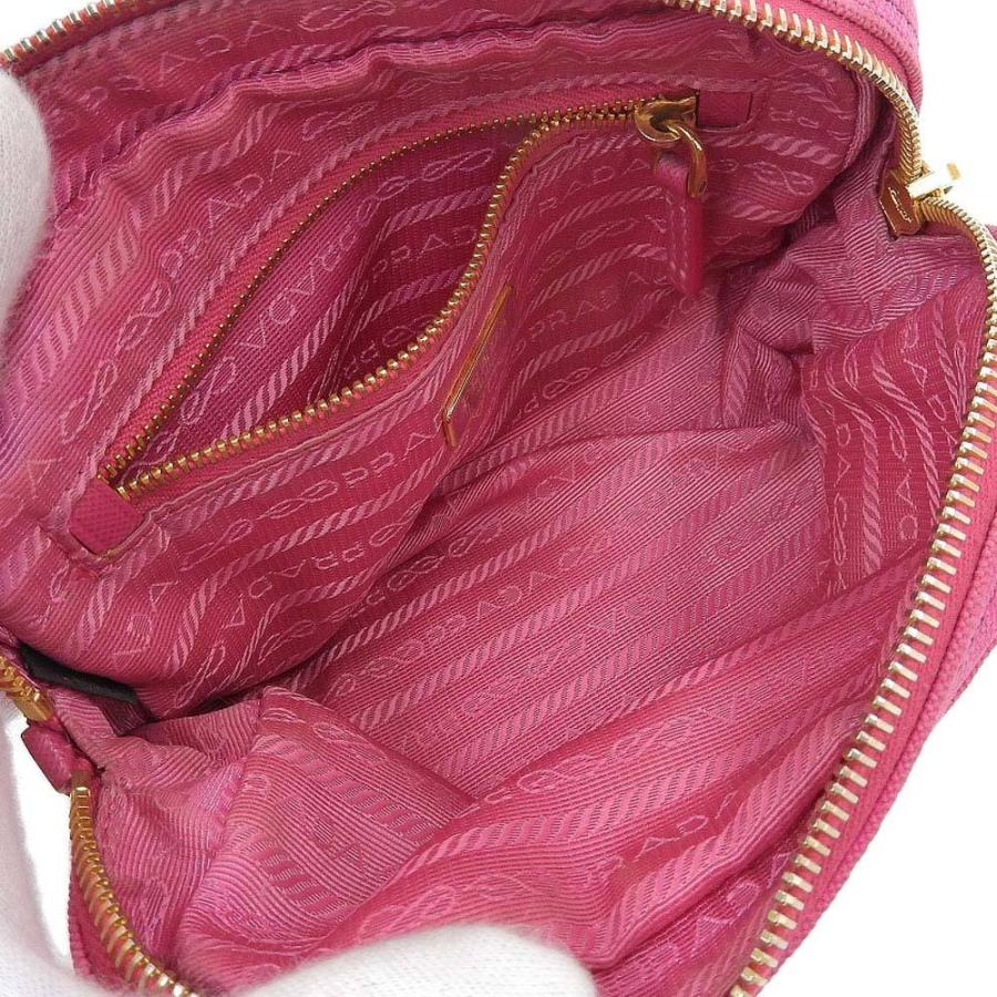 PRADA ピンク ポーチ 1N0021 PEONIA PINKO プラダ PRADA ロゴ ポーチ キャンバス ピンク 1N0021 本物