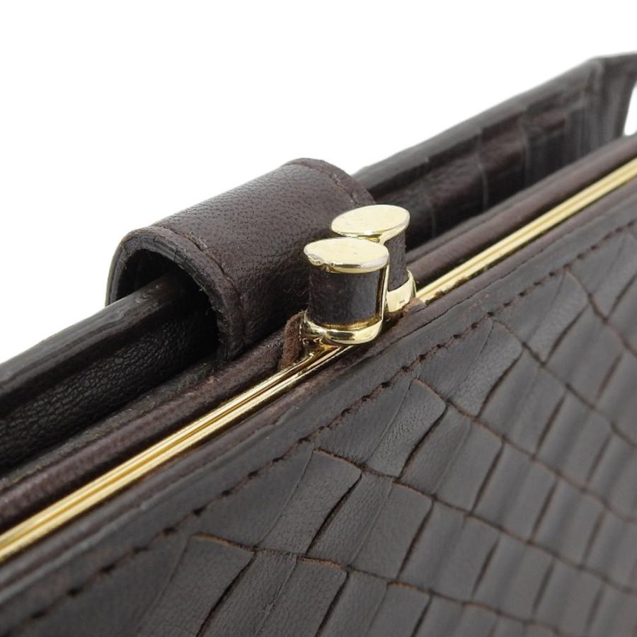 【本物保証】 箱・布袋付 ボッテガヴェネタ BOTTEGA VENETA イントレチャート ナッパ ガマ口付長財布 121062 ブラウン BOTTEGA VENETA（ボッテガ・ヴェネタ） イントレチャート ナッパ ガマ