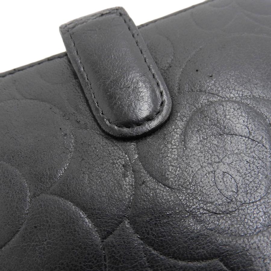 CHANEL シャネル カメリア ココマーク ロゴ ダブルホック折財布