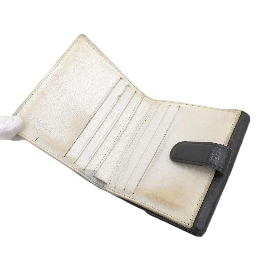 CHANEL シャネル カメリア ココマーク ロゴ ダブルホック折財布