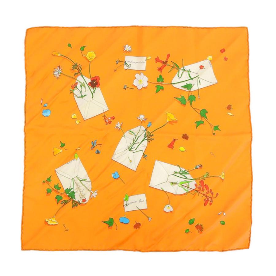 HERMES エルメス カレ42 プチスカーフ 花の手紙 Des fleurS la HERMES エルメス カレ42 プチスカーフ 花の手紙 Des fleurS la