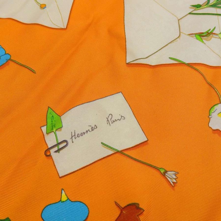 HERMES エルメス カレ42 プチスカーフ 花の手紙 Des fleurS la HERMES エルメス カレ42 プチスカーフ 花の手紙 Des fleurS la