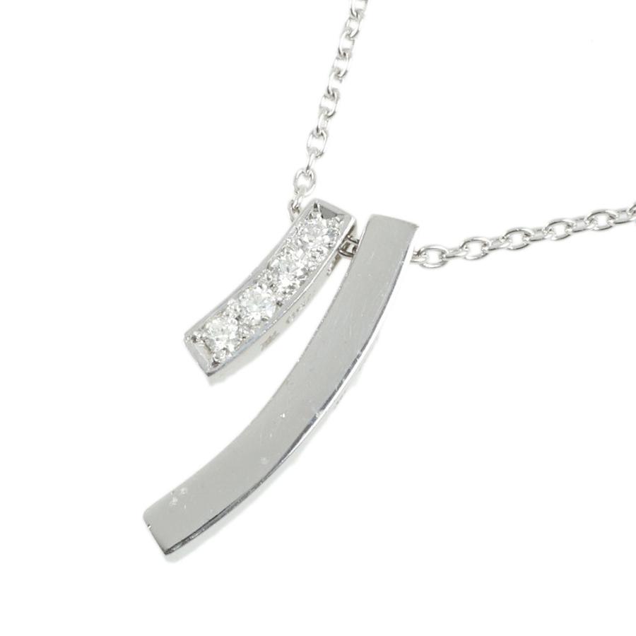 俄 ニワカ NIWAKA ネックレス K18WG メレダイヤモンド 0.04ct