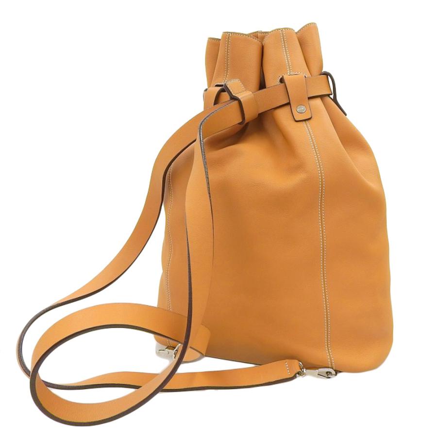 ロエベ LOEWE 巾着 バックパック リュックサック レザー キャメル ロエベ LOEWE 巾着 バックパック リュックサック レザー キャメル