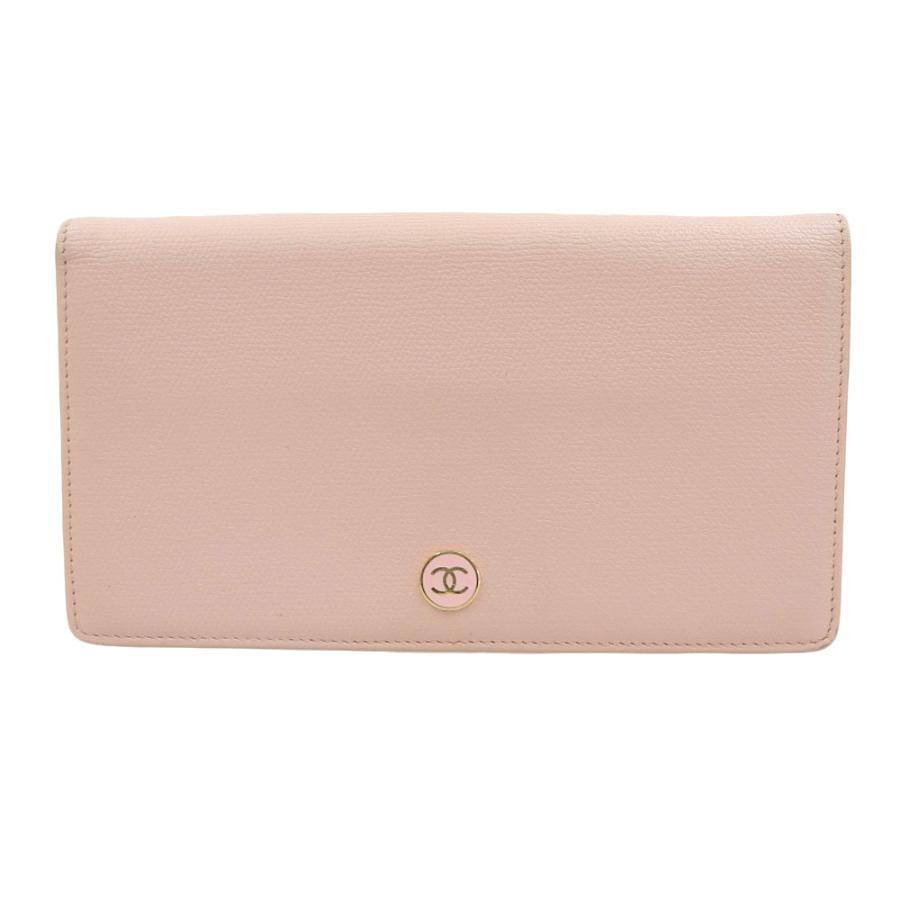 シャネル CHANEL ココマーク ココボタン 二つ折長財布 レザー 