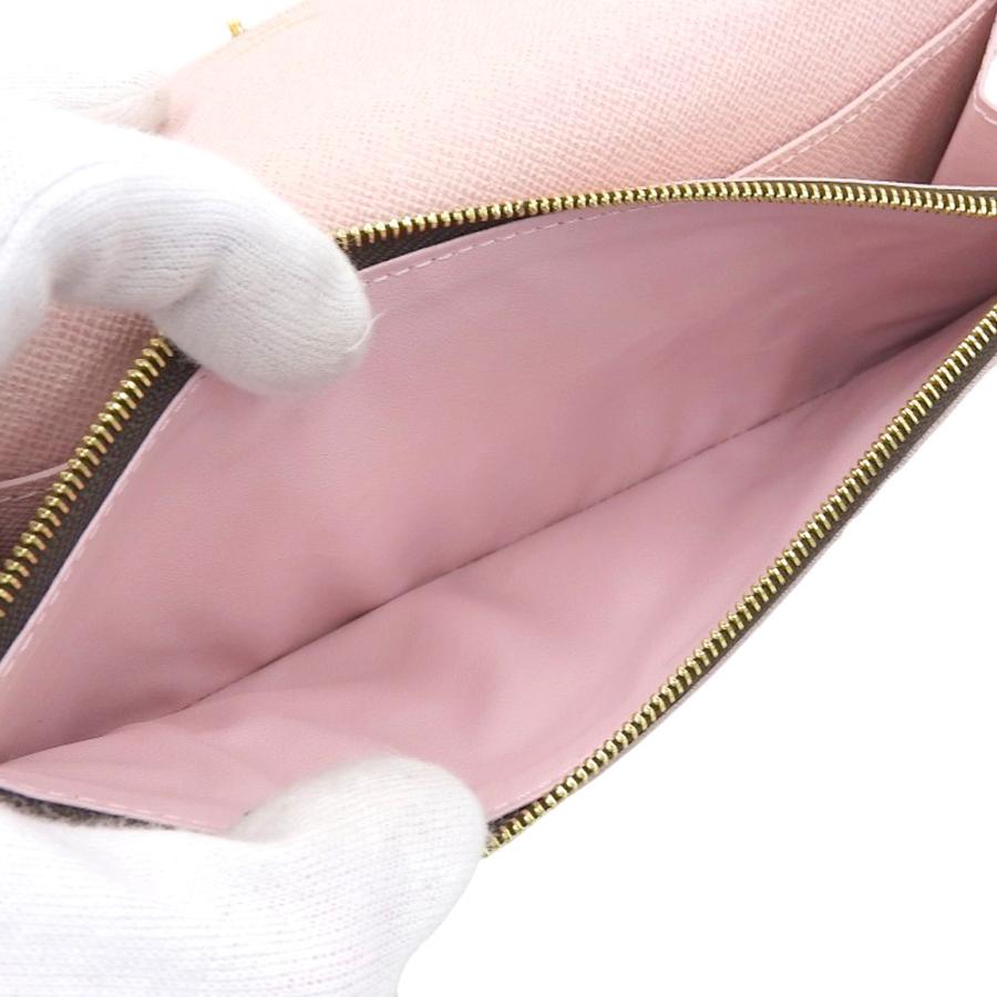 【本物保証】 布袋付 美品 ルイヴィトン LOUIS VUITTON ダミエ ポルトフォイユ カイサ ホック付長財布 ローズバレリーヌ ピンク N61227 LOUIS VUITTON（ルイ・ヴィトン） ダミエ ポルトフォイユ カイサ