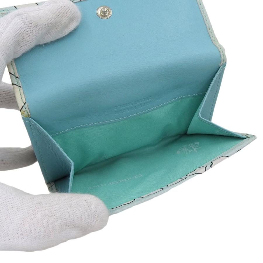 【本物保証】 布袋付 美品 エミリオプッチ EMILIO PUCCI 柄 ロゴ コンパクトウォレット ダブルホック折り財布 レザー ライトブルー tk22b0305019_2.jpg