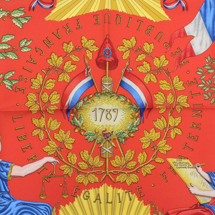 HERMES エルメス　スカーフ　フランス革命を記念して　カレ90 HERMES エルメス スカーフ カレ90 『LIBERTE EGALITE FRATERNITE