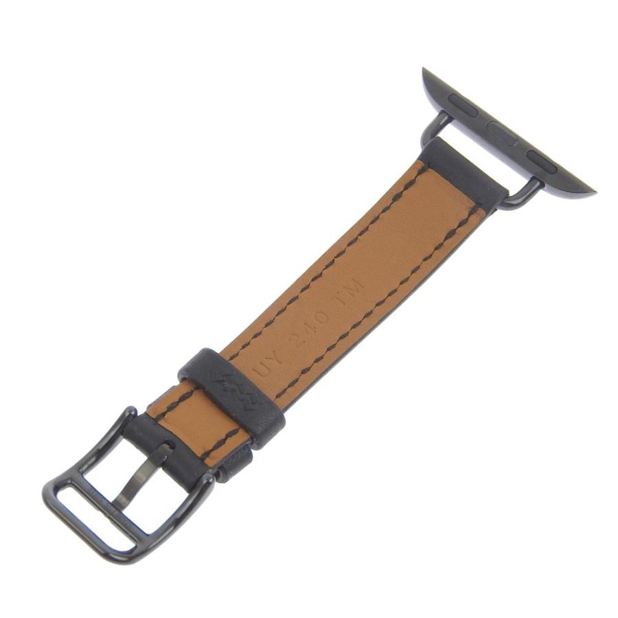 エルメス HERMES アップルウォッチ用 ベルト 黒 ブラック Z(2021年製造)刻印 本物保証 超美品 エルメス HERMES アップルウォッチ用 ベルト 黒 ブラック Z(2021年製造)刻印 本物保証 超美品