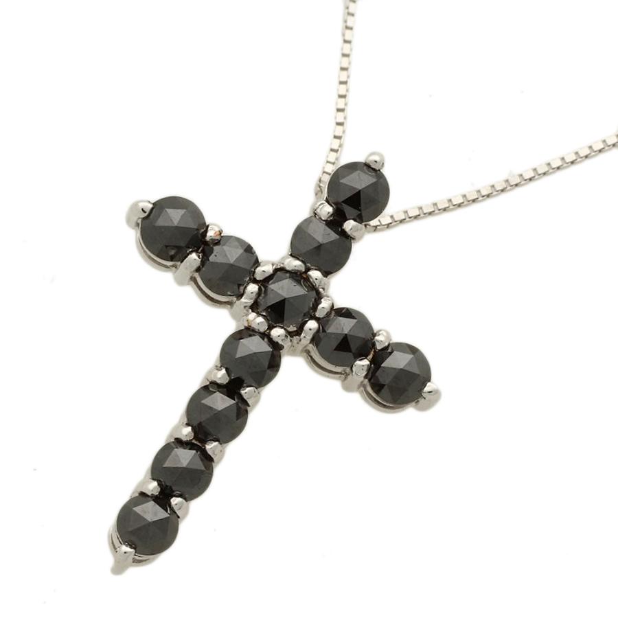 ネックレス K10WG メレブラックダイヤモンド 1.30ct 1ct 1カラット以上