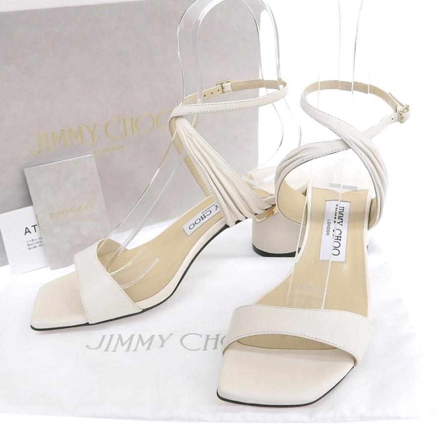 JIMMY CHOO ジミーチュウ ストラップ ヒール サンダル パンプス ラテ  