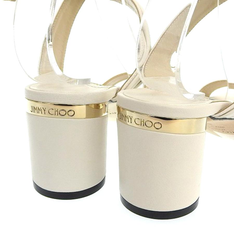 ジミーチュウ JIMMY CHOO ストラップ ヒール サンダル パンプス ラテ 