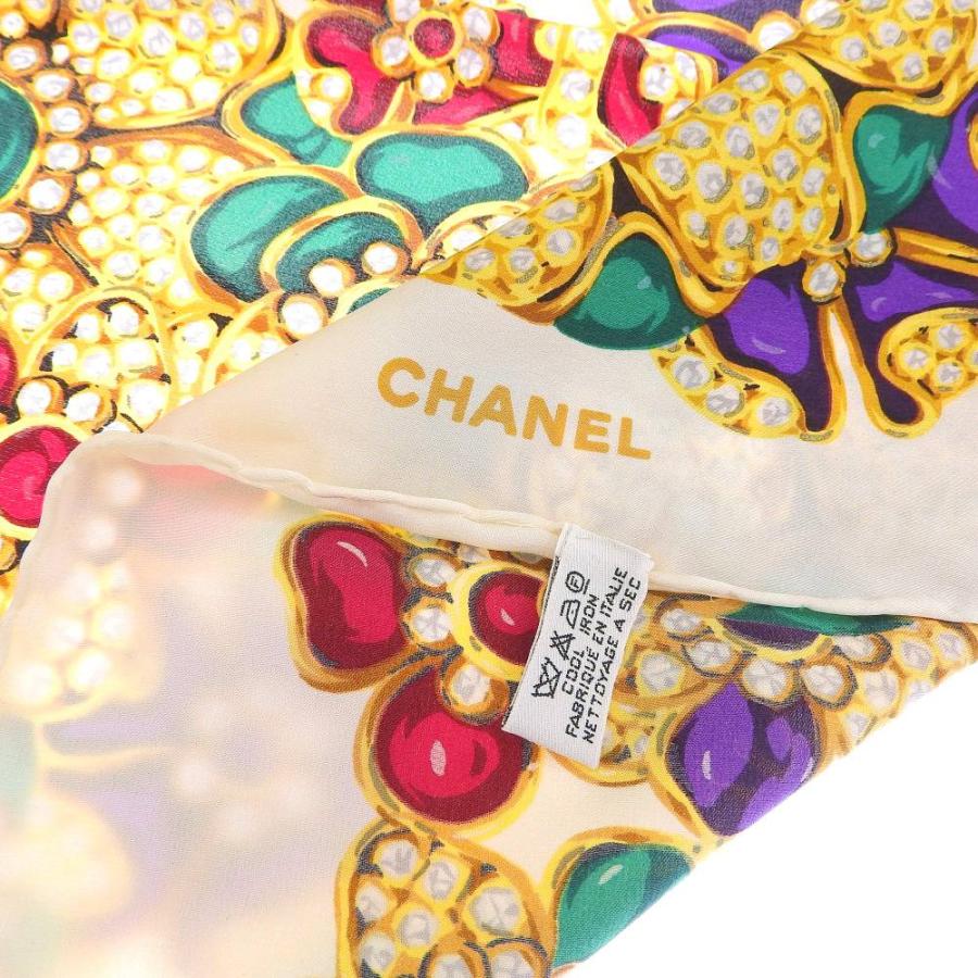 CHANEL シャネル 宝石柄 ジュエリー フラワー ロゴ シルク CHANEL シャネル 宝石柄 ジュエリー フラワー ロゴ シルク