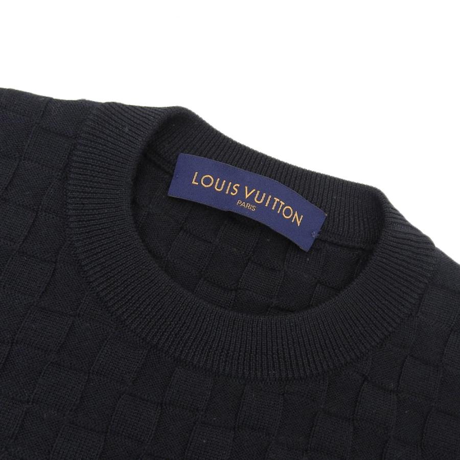 LOUIS VUITTON ルイヴィトン ダミエ セーター ニット ブラック LOUIS VUITTON ルイヴィトン ダミエ セーター ニット ブラック