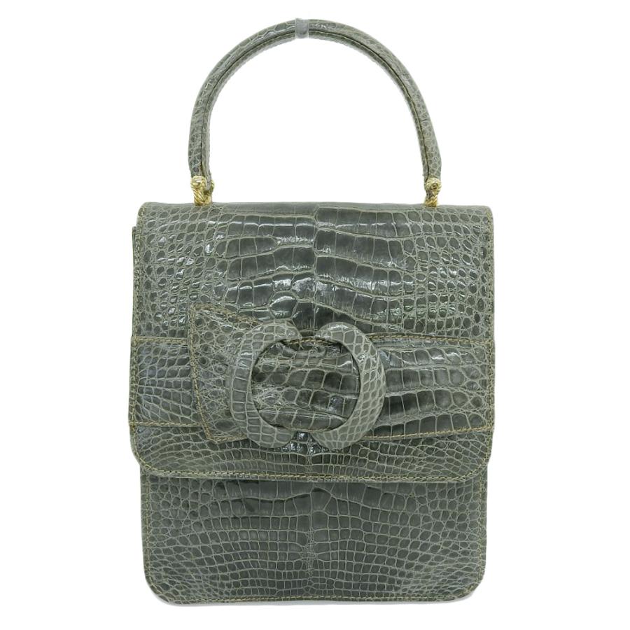 ジャルダンデサック JARDIN DES SACS ハンドバッグ クロコダイル 