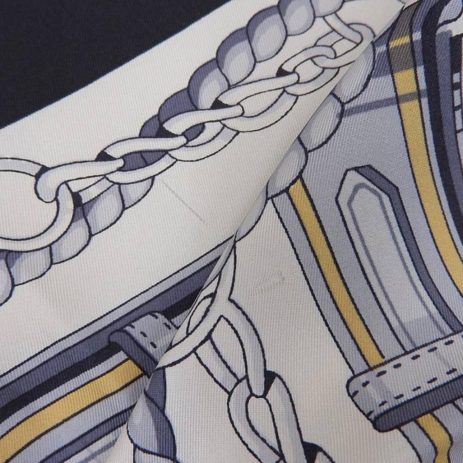 HERMES エルメス カレ90 ベルト チェーン柄 スカーフ シルク HERMES エルメス カレ90 ベルト チェーン柄 スカーフ シルク