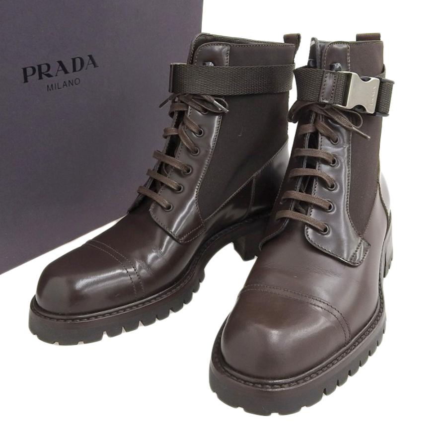 プラダ PRADA CALZATURE DONNA IN PELLE ブーツ 靴 レザー ナイロン