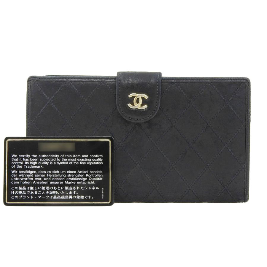 CHANEL シャネル ココマーク ビコローレ がま口付 長財布 レザー CHANEL シャネル ココマーク ビコローレ がま口付 長財布 レザー