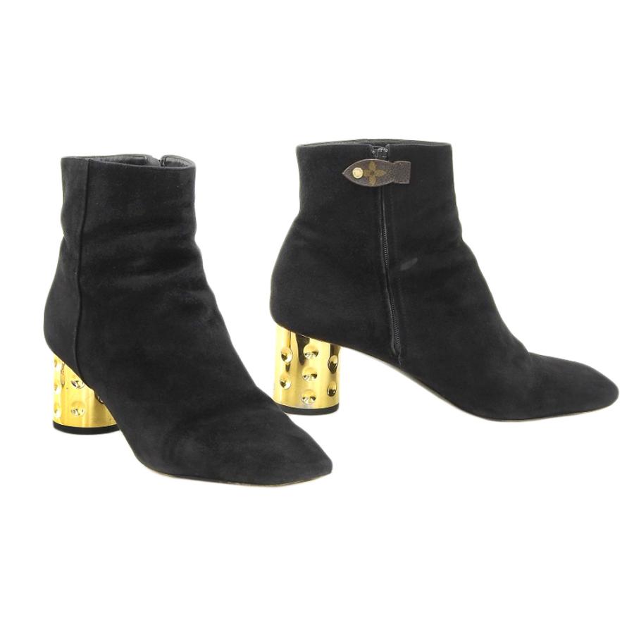 ルイヴィトン　スウェードブーツ　36ハーフ ルイヴィトン スウェードブーツ 36ハーフ ルビー アンクルブーツ