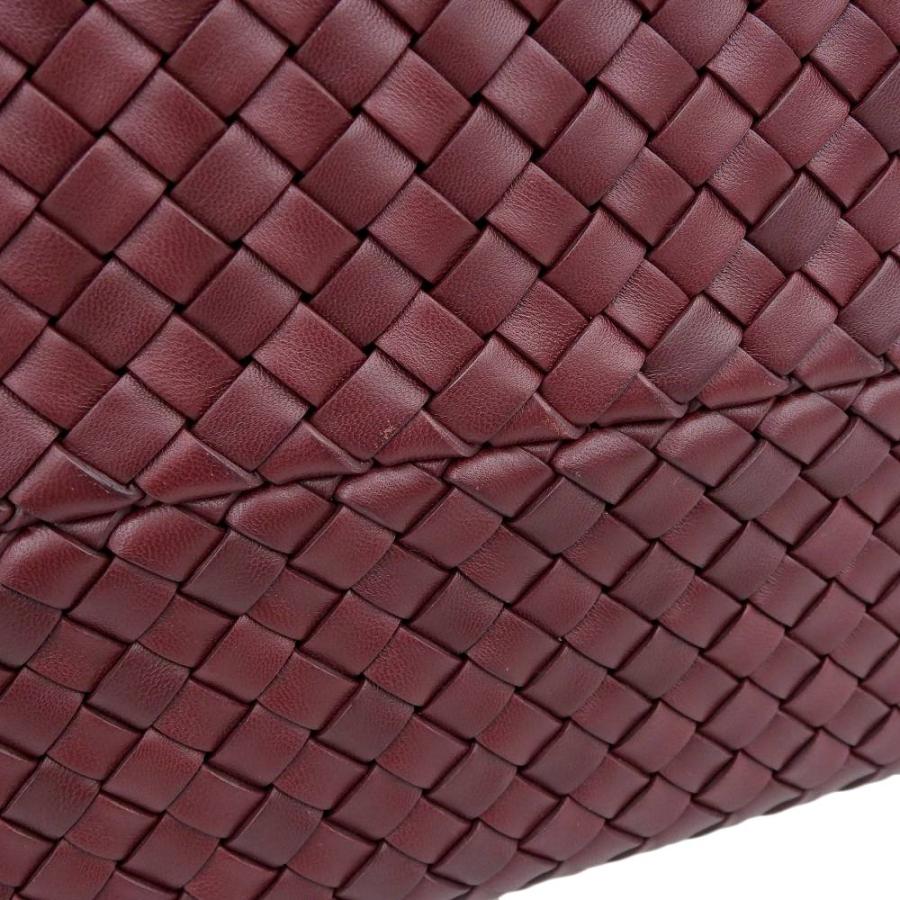 ボッテガヴェネタ BOTTEGA VENETA イントレチャートカバMM ハンドバッグ トートバッグ レザー ボルドー 115664 本物保証 超美品｜shop-takashimaya7｜04