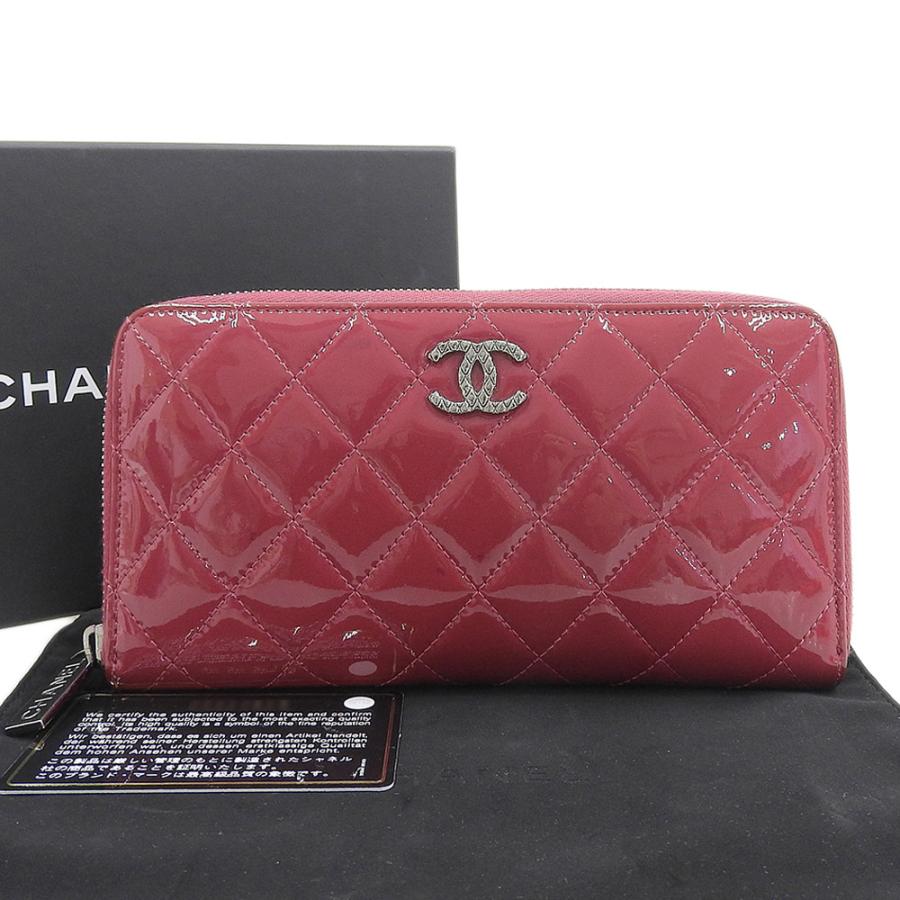 【正規品】 CHANEL 長財布 ココマーク エナメル ラウンドジップ CHANEL シャネル ココマーク ロゴ ラウンドファスナー長財布