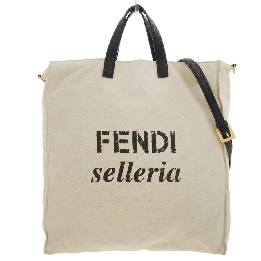 FENDI フェンディ セレリアロゴ ナチュラル 2WAYバッグ FENDI フェンディ セレリアロゴ ナチュラル 2WAYバッグ