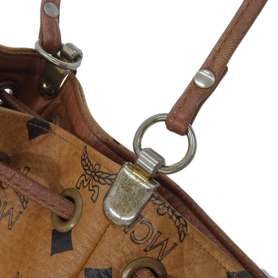MCM エムシーエム 巾着バッグ ショルダーバッグ ブラウン 本物