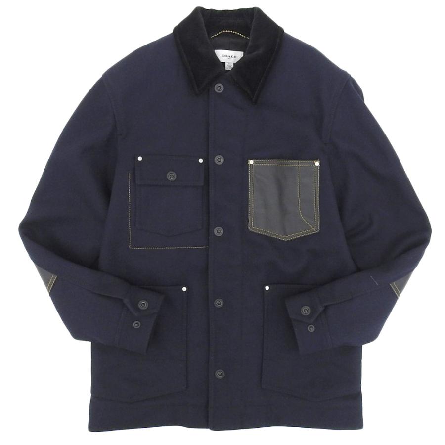 COACH コート 86641 46 メンズ アウター ウール ネイビー　正規品 COACH（コーチ） コート 86641 44 メンズ アウター ウール ネイビー