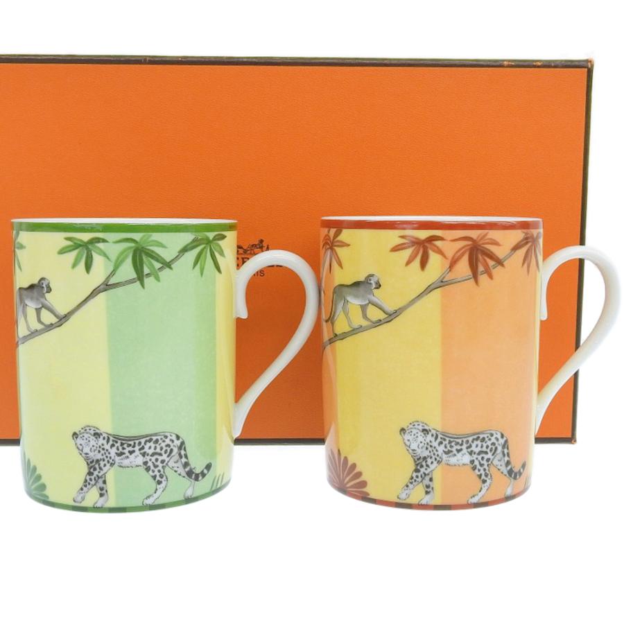 HERMES 本物保証 箱付 新品同様 エルメス アフリカ マグカップ 2