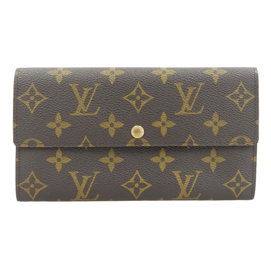 【本物保証】 ルイヴィトン LOUIS VUITTON モノグラム ポルトフォイユ モネ クレディ M61725 ホック付長財布 LOUIS VUITTON（ルイ・ヴィトン） モノグラム ポルトフォイユ モネ