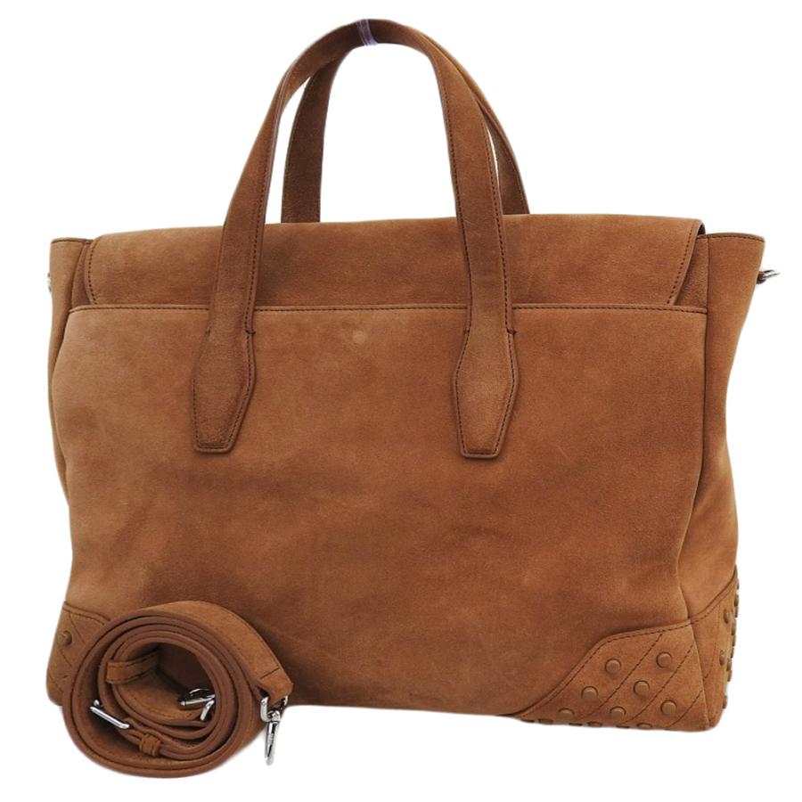 新品未使用☆TOD'S（トッズ）☆スエードトートバック☆ブラウン TOD'S トッズ アンヴェロープ 2WAYバッグ バックスキン スエード