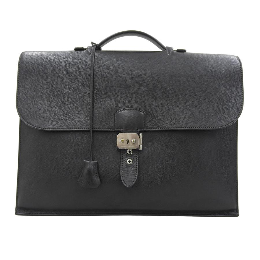 エルメス ケリーデペッシュ38 黒 シルバー金具 □I ビジネスバッグ エプソン Kelly 超美品 エルメス HERMES ケリー デペッシュ 38 ビジネスバッグ