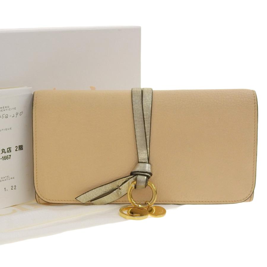 【本物保証】 箱・布袋・保付 クロエ CHLOE アルファベット ALPHABET ロングウォレット CHC20SP715C25290 ホック付長財布 グレインレザー Chloe（クロエ） アルファベット ALPHABET ロングウォレット