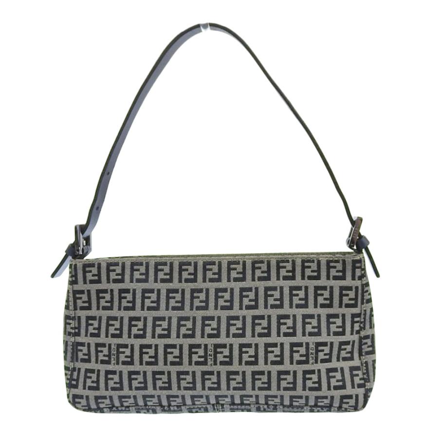 フェンディ アクセサリーポーチ レザー×ナイロン FF柄 ホワイト FENDI（フェンディ） ズッキーノ アクセサリーポーチ 8BR042 ポーチ