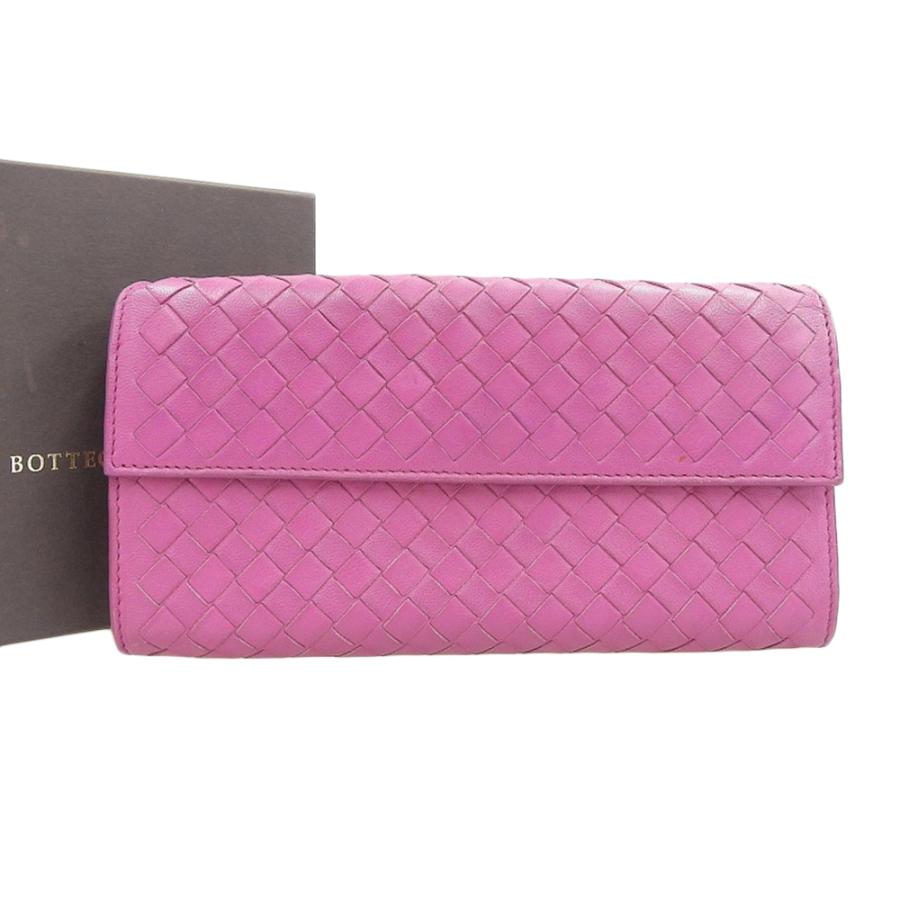 BOTTEGAVENETA　長財布　イントレチャート　箱・保存袋付き BOTTEGA VENETA ボッテガヴェネタ イントレチャート ホック付長