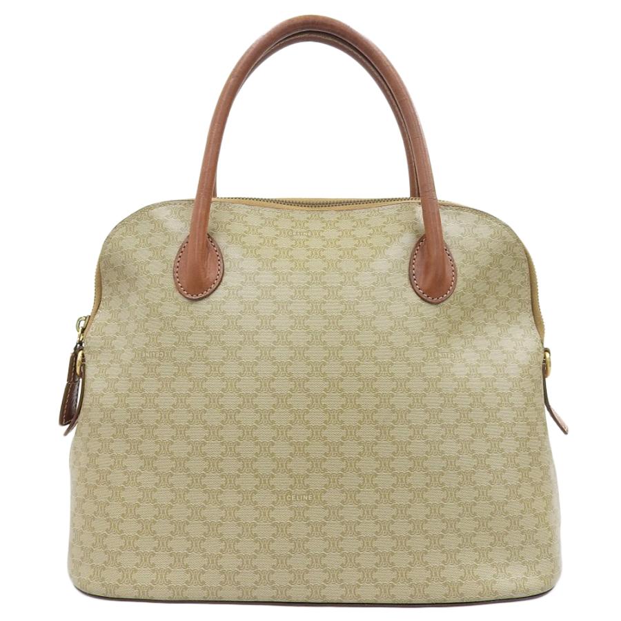 CELINE（セリーヌ） マカダム柄 ボリード型 ハンドバッグ M95 ベージュ