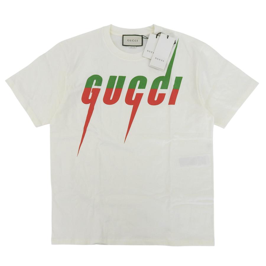 GUCCI（グッチ） 半袖 ロゴ Tシャツ 565806 M メンズ 服 コットン オフ 