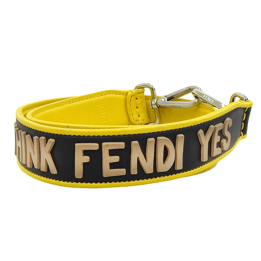 FENDI（フェンディ） ストラップ ユー シンク イエス レザー イエロー