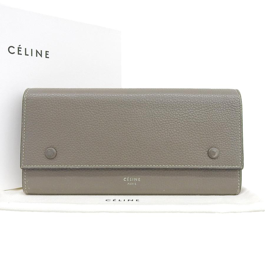 【極美品】CELINEセリーヌ トリオンフ　フック付きケース　グレー CELINE（セリーヌ） トリオンフ コインケース カードケース ポーチ