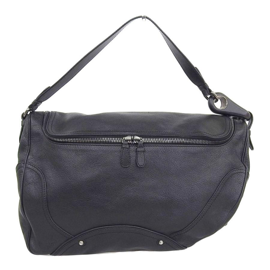 セリーヌ Celine ワンショルダーバッグ レザー 黒 シルバー金具 本物保証 美品 Tk28b 高島屋質店 通販 Yahoo ショッピング