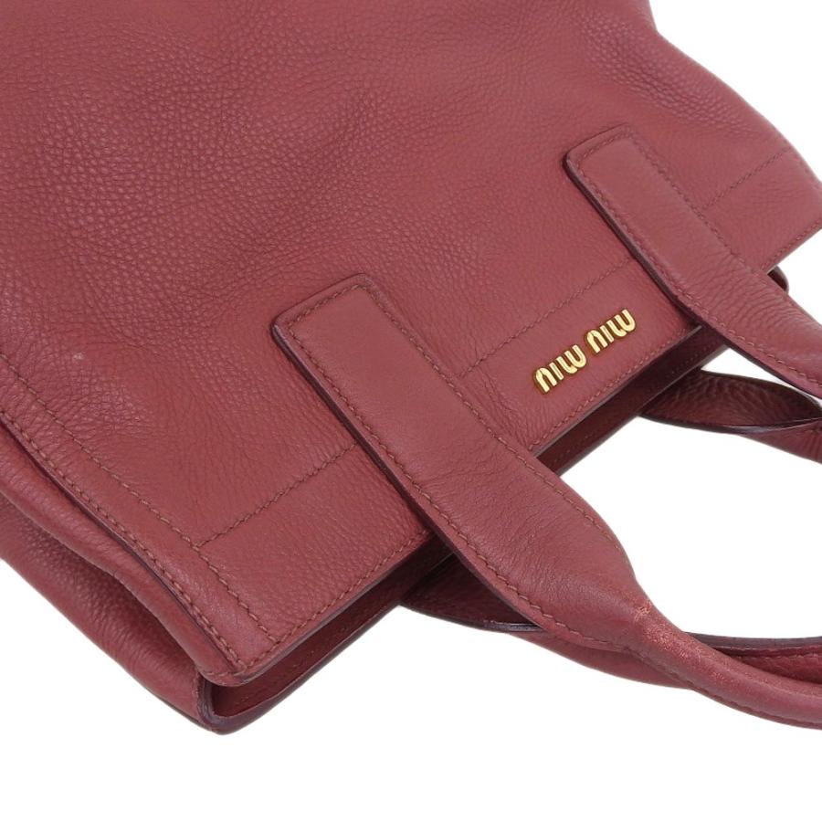 miu miu（ミュウミュウ） ヴィッテロカリブ ハンドバッグ レザー