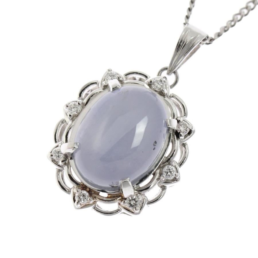 pt900 サファイア 1.08ct ダイヤモンド 0.40ct ネックレス