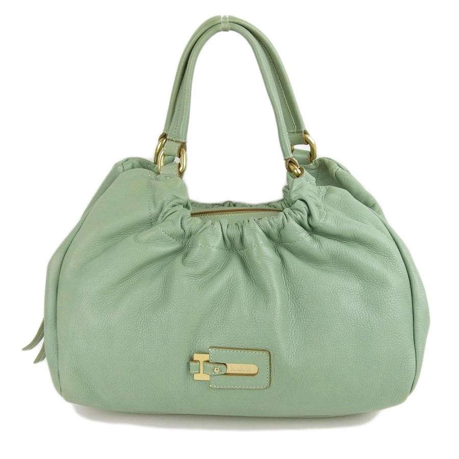 Max Mara マックスマーラ MAX MARA ハンドバッグ レザー グリーン系 緑  