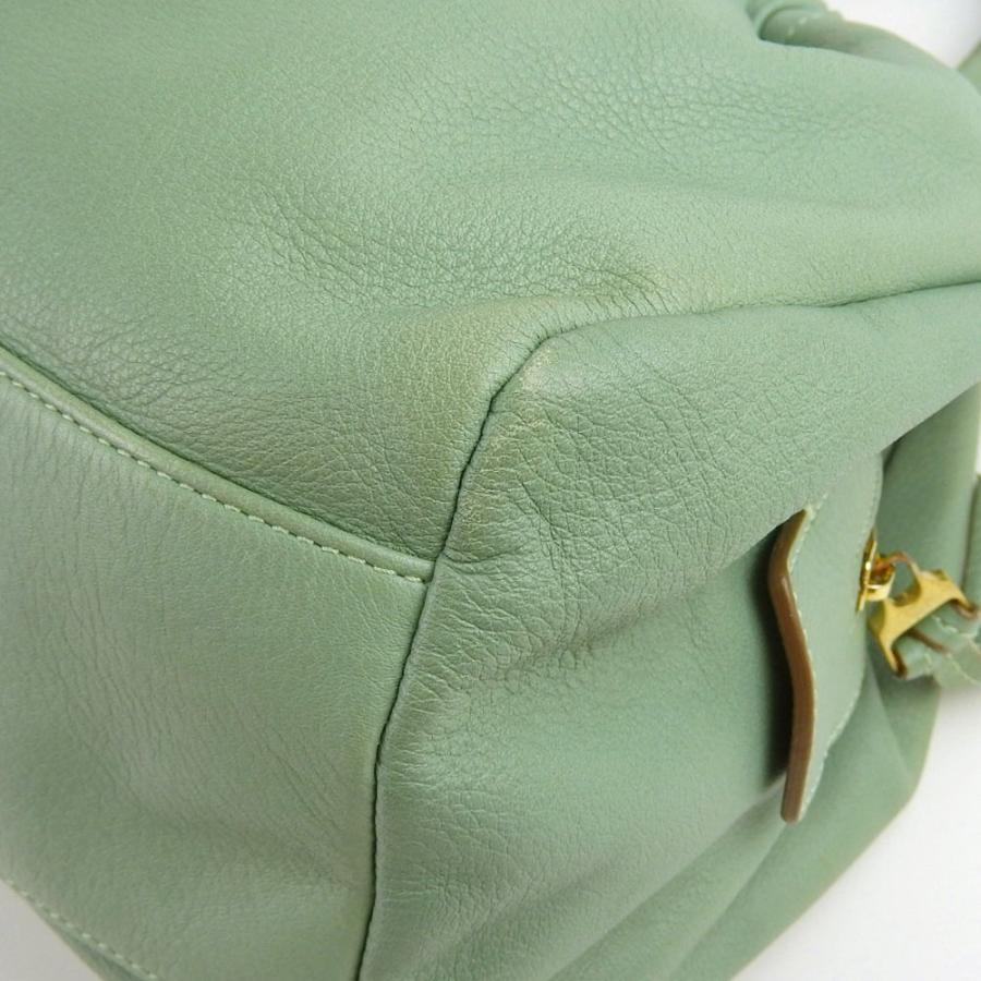 Max Mara マックスマーラ MAX MARA ハンドバッグ レザー グリーン系 緑  