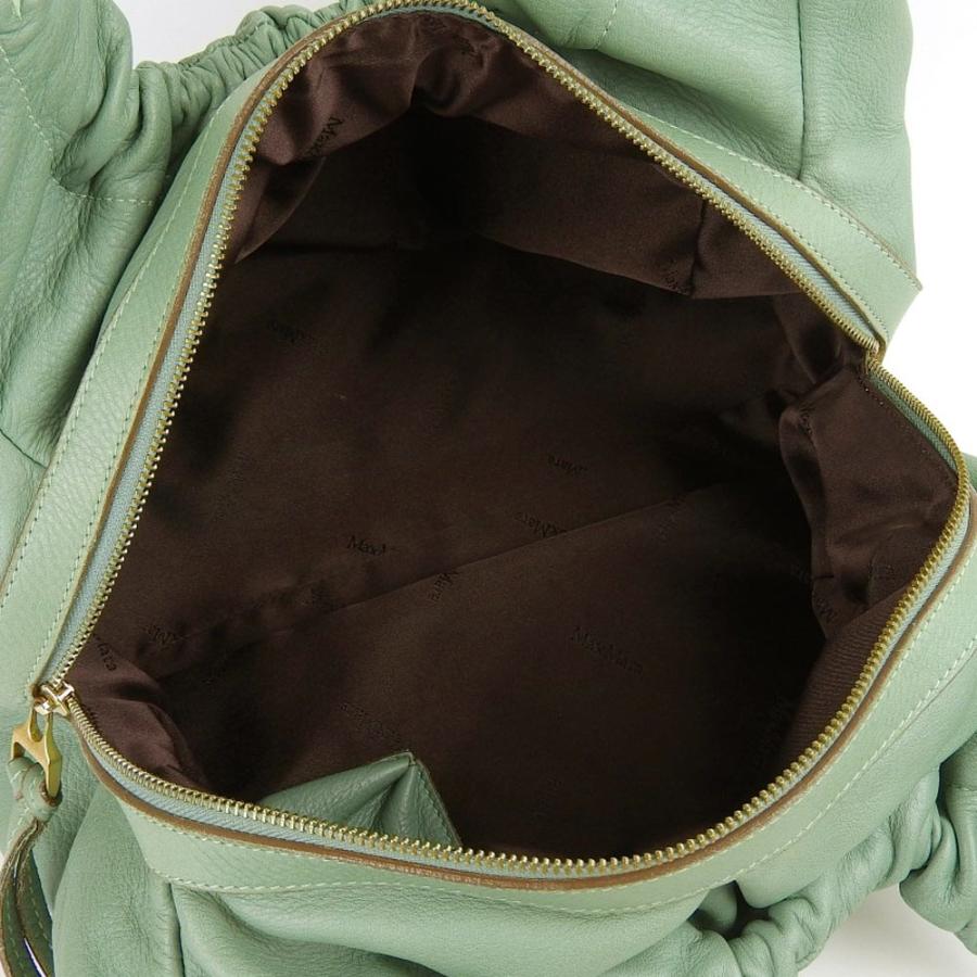 Max Mara マックスマーラ MAX MARA ハンドバッグ レザー グリーン系 緑  