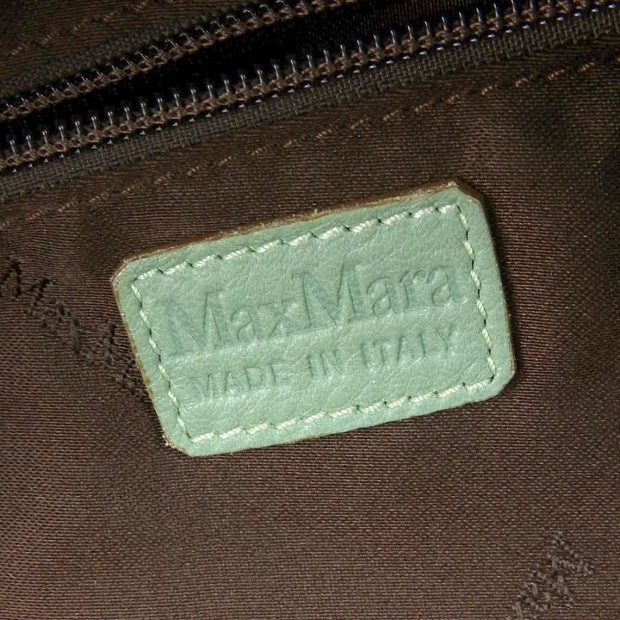 Max Mara マックスマーラ MAX MARA ハンドバッグ レザー グリーン系 緑  